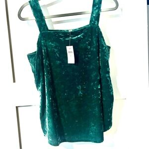 Green Velvet Women's Top